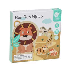 Fun children's game - stringing beads, African animals