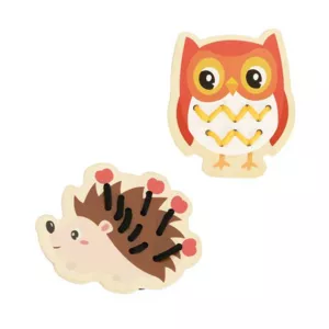 Fun children's game - stringing, Jungle animals