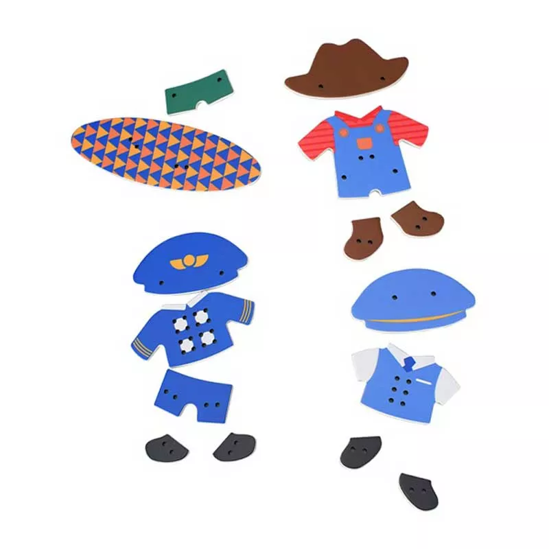 Funny children's stringing game - Choose a profession, for boys