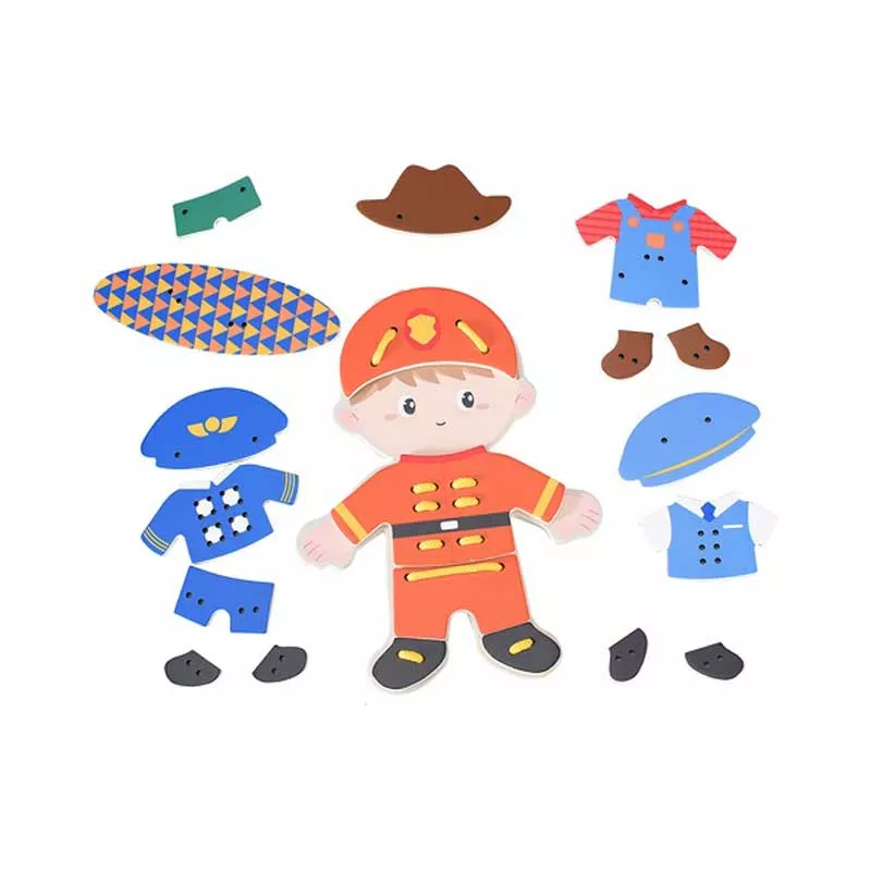 Funny children's stringing game - Choose a profession, for boys