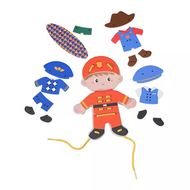 Funny children's stringing game - Choose a profession, for boys