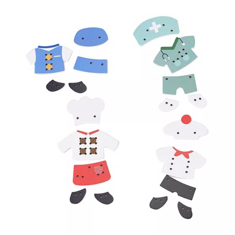 Fun children's threading game - Choose a profession, for girls