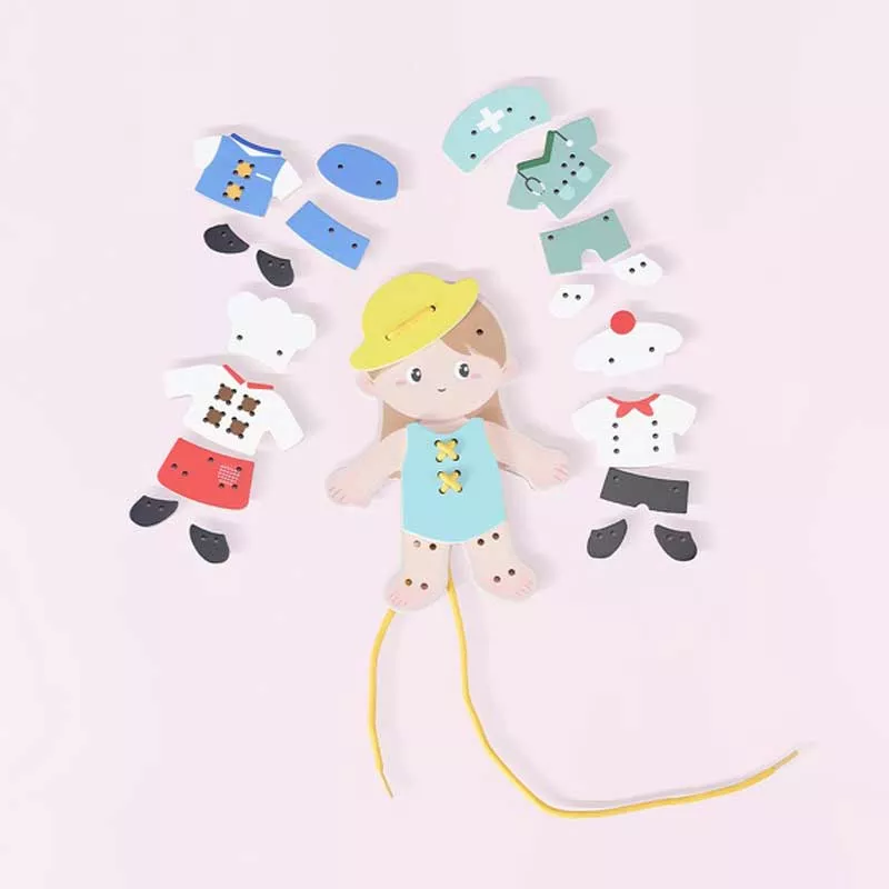 Fun children's threading game - Choose a profession, for girls