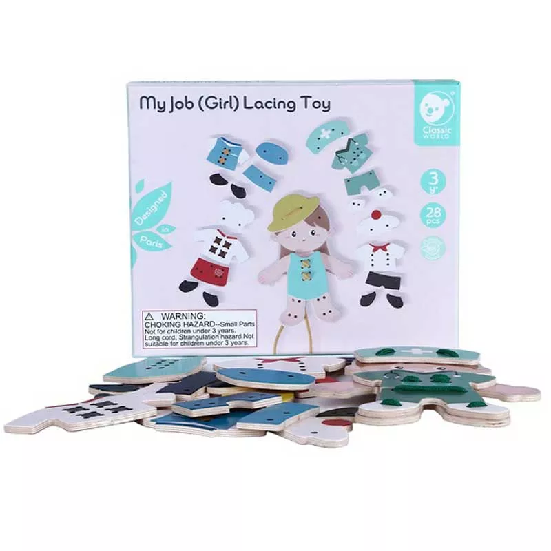 Fun children's threading game - Choose a profession, for girls