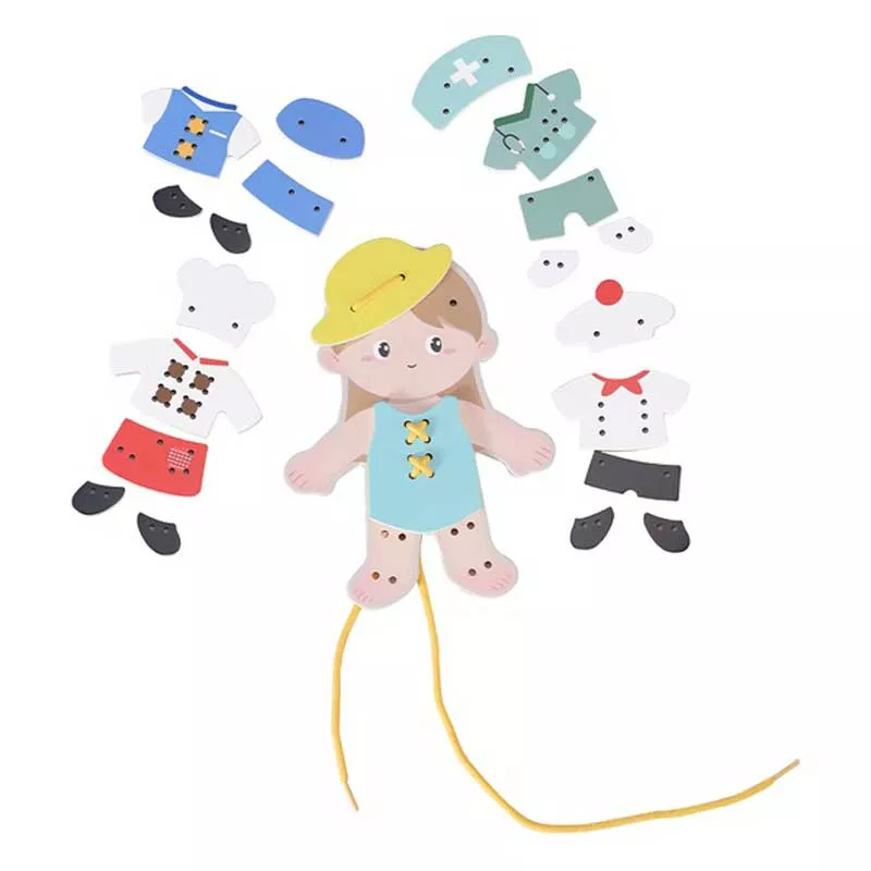 Fun children's threading game - Choose a profession, for girls