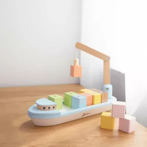 Fun children's game for skill with wooden blocks - Ship