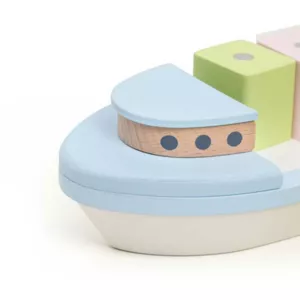 Fun children's game for skill with wooden blocks - Ship