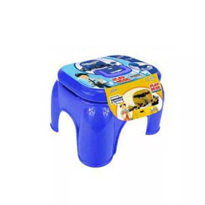 Fun play chair with accessories for a boy, construction machines.