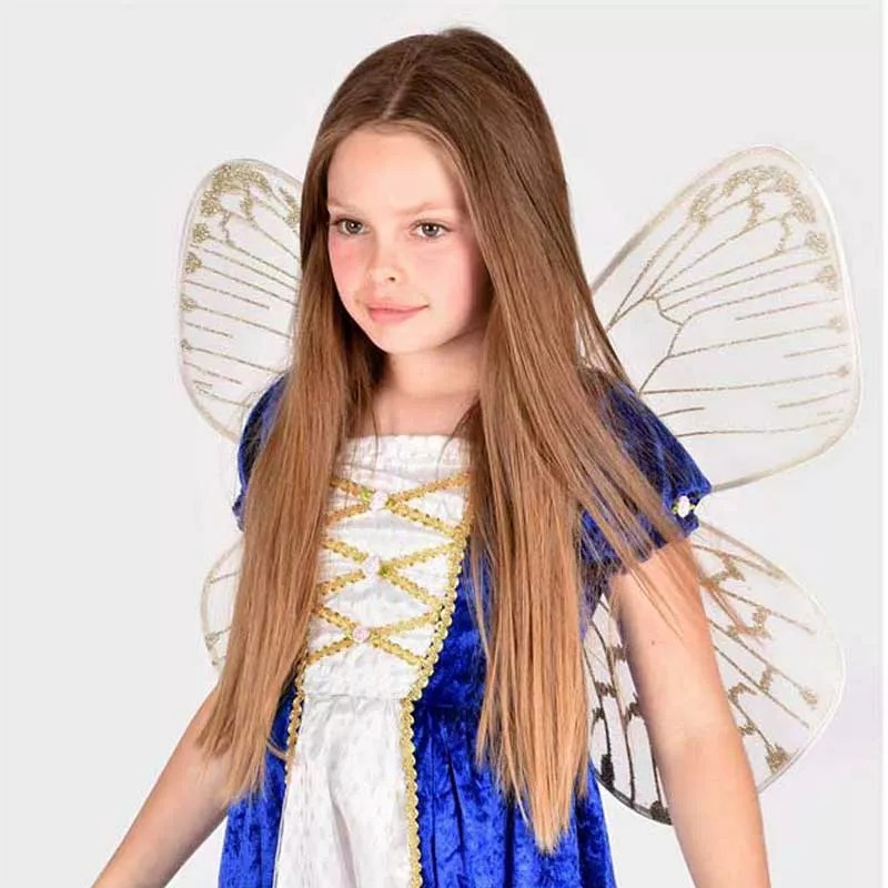 Golden fairy wings for girls, 60 cm