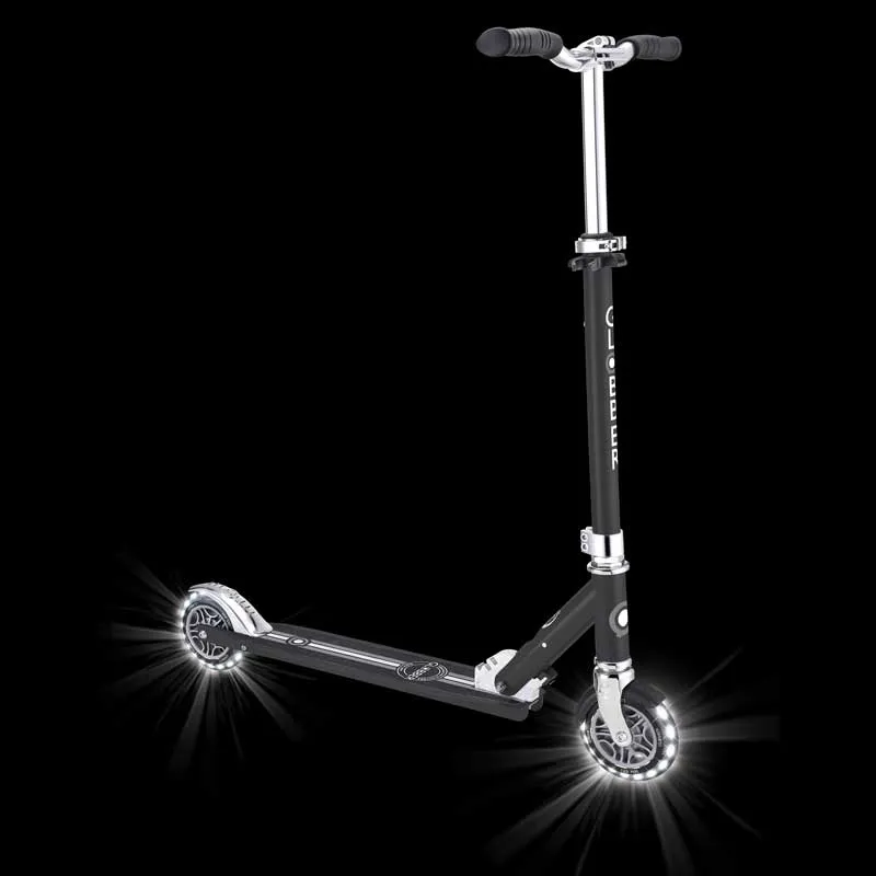 Aluminum children's scooter GLOBBER FLOW ELEMENT LIGHTS - black