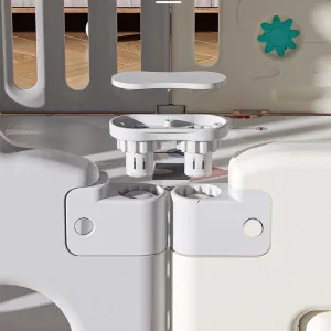 Бебешка ограда с баскетболен кош и табло с активности - Сива кола