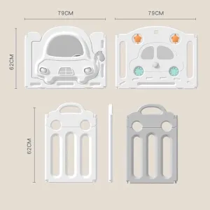 Бебешка ограда с баскетболен кош и табло с активности - Сива кола