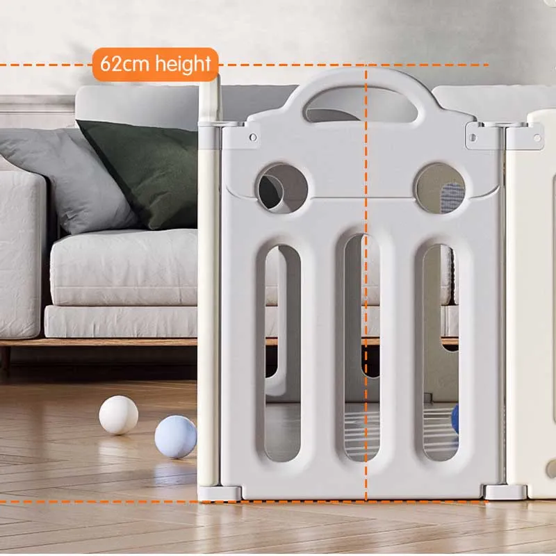 Бебешка ограда с баскетболен кош и табло с активности - Сива кола