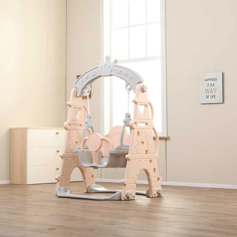 Бебешка пластмасова люлка със странични прегради, розова