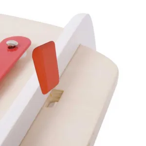 Children's wooden table with musical instruments