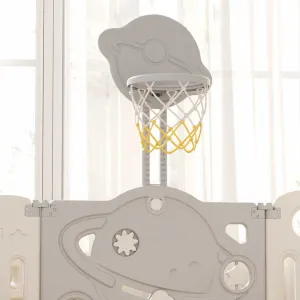 Детска къщичка с ограда и баскетболен кош - Космонавт