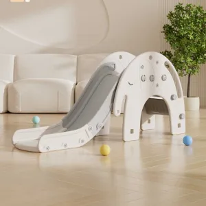 Детска пързалка с баскетболен кош Слонче - сива