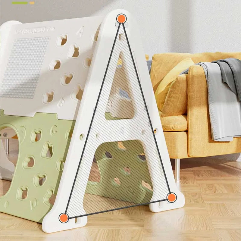 Children's plastic climbing wall 5 in 1, green