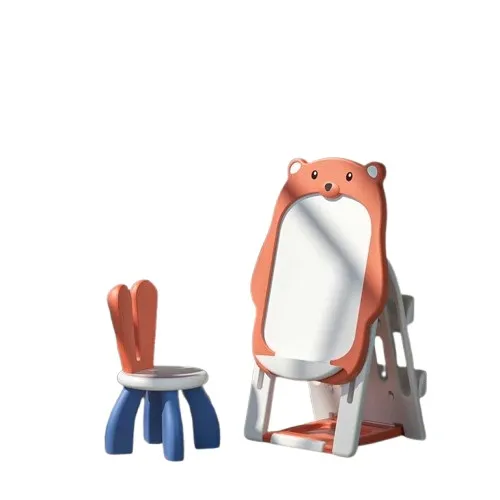 Children's set of 2-in-1 drawing board and chair, Red Bear.