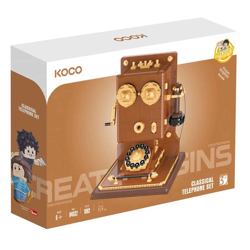 Children's building set Retro telephone - 1882 pieces