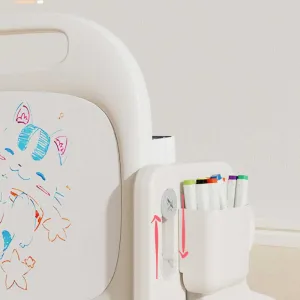 Детски подвижен органайзер с дъска за рисуване - Кафява кола