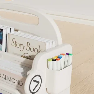Детски подвижен органайзер с дъска за рисуване - Сива кола