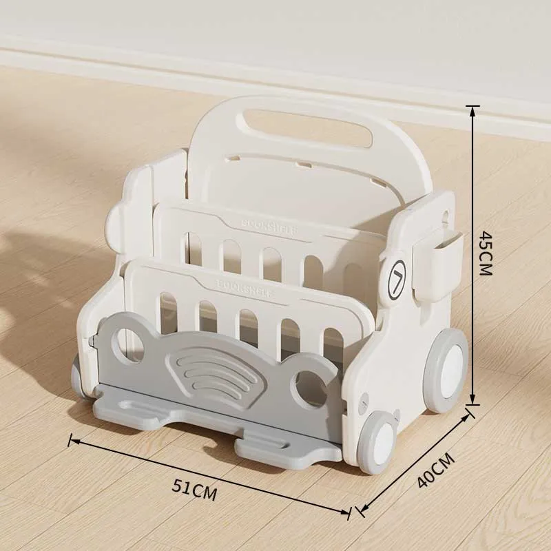 Детски подвижен органайзер с дъска за рисуване - Сива кола