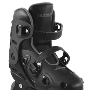 Children's roller skates with light-up wheels GLOBBER 2 in 1, size 34-37 - black