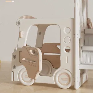 Детски център за игра 4 в 1, Автобус в кафяв цвят