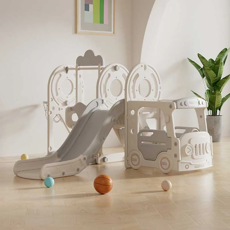 Детски център за игра 4 в 1, Автобус в сив цвят