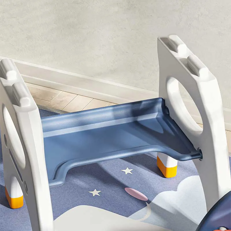 Детско бюро за писане и рисуване със столче в син и жълт цвят