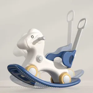 Child rocking horse 3-in-1 with parental control - blue