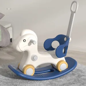 Child rocking horse 3-in-1 with parental control - blue