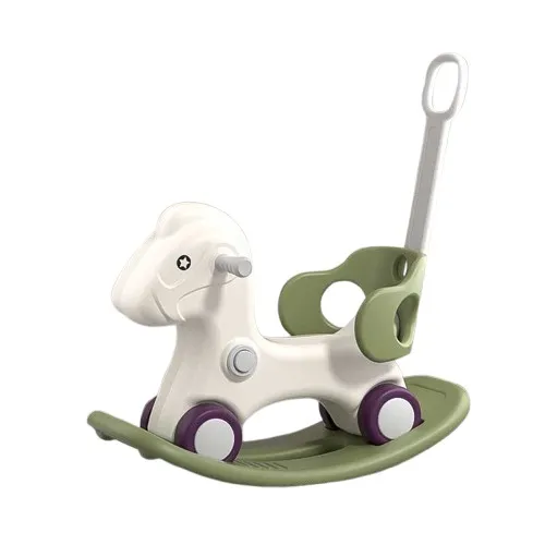 Child rocking horse 3 in 1 with parental control - green