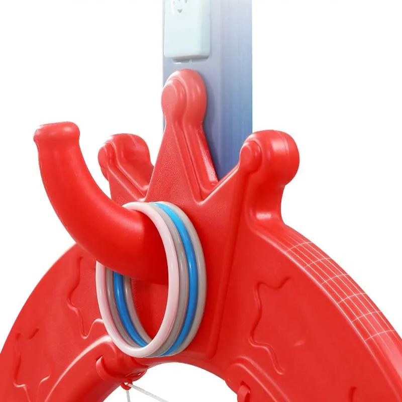 Интерактивен баскетболен кош 6 в 1, червен цвят