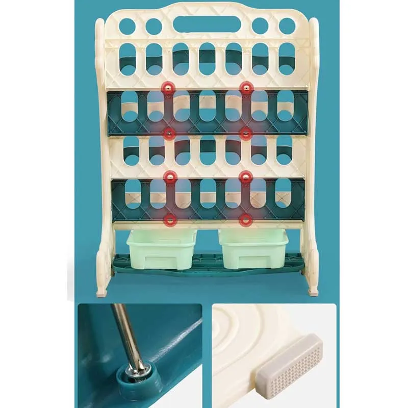 Combined children's bookshelf for books and toys - green