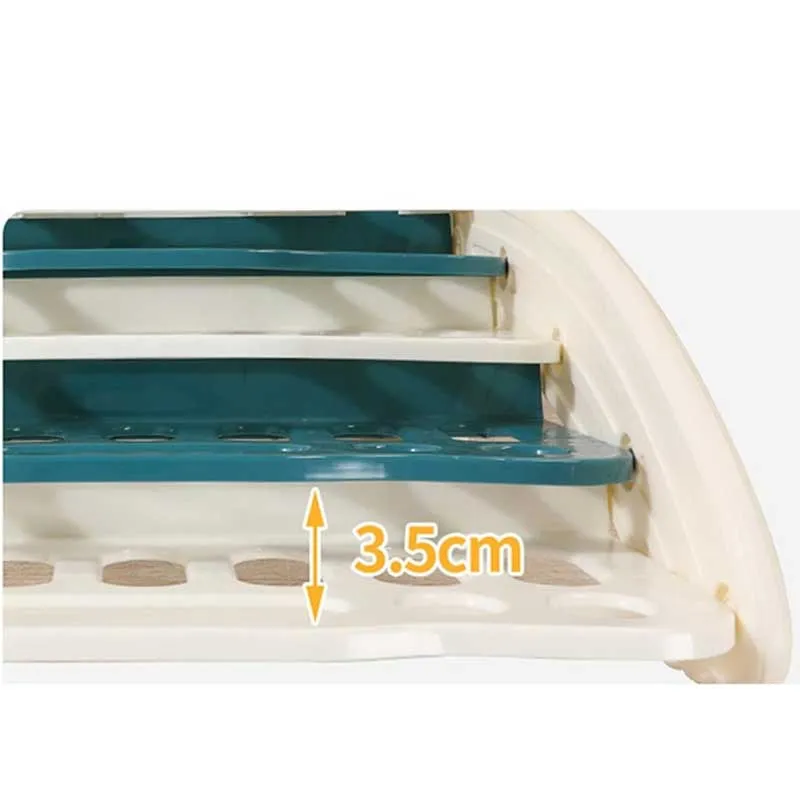 Combined children's bookshelf for books and toys - green