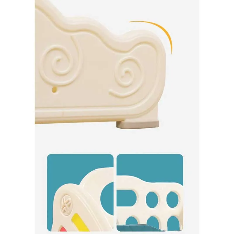 Combined children's bookshelf for books and toys - green