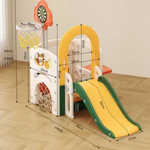 Мултифункционален детски комплект за игра - 8 в 1 с пързалка