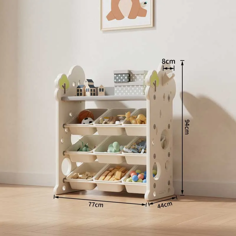 Organizer with a stand for children's toys - white color.