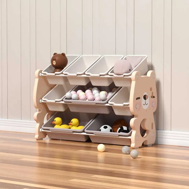 Plastic shelf for children's toys - Pink bear