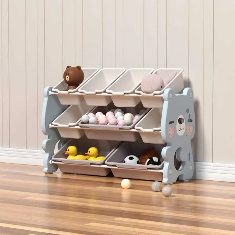 Plastic shelving unit for children's toys - Blue Bear