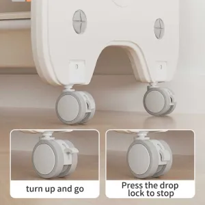 Mobile plastic organizer for children's toys - white