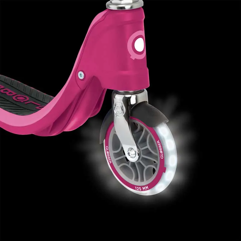 Glowing scooter with two wheels FLOW 125 LIGHTS - pink