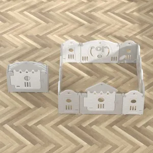 Foldable baby playpen with a basketball hoop for playing