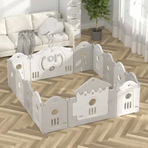 Сгъваема бебешка ограда с баскетболен кош за игра