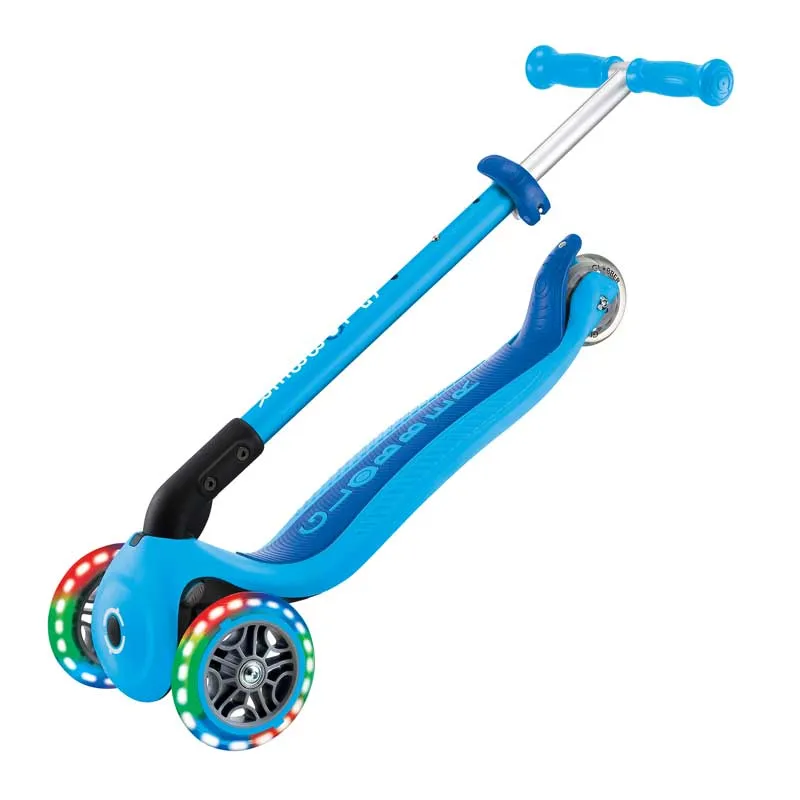 Foldable scooter GLOBBER PRIMO FOLDABLE LIGHTS - sky blue