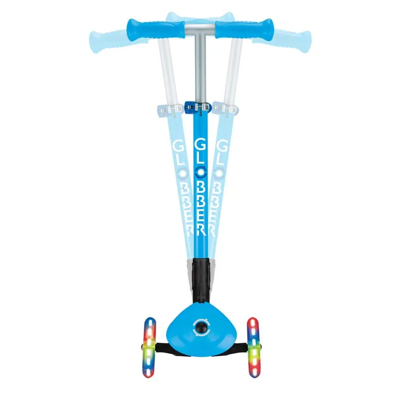 Foldable scooter GLOBBER PRIMO FOLDABLE LIGHTS - sky blue
