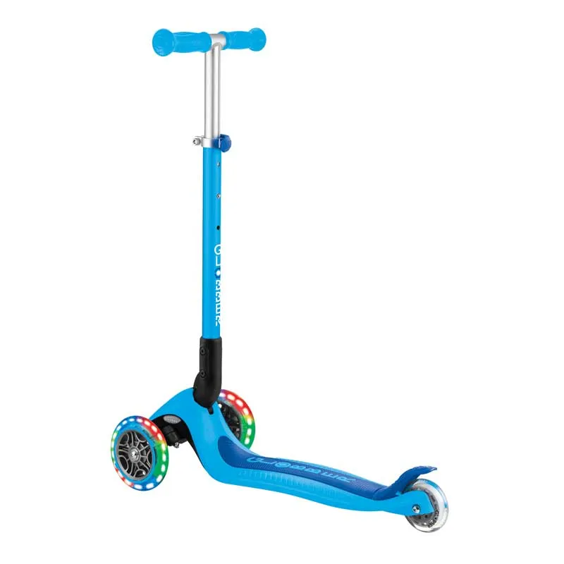 Foldable scooter GLOBBER PRIMO FOLDABLE LIGHTS - sky blue