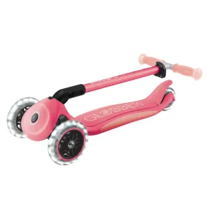 Foldable scooter with glowing handles ELITE GLOW LIGHTS, color coral